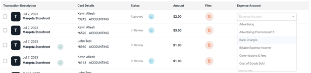 Torpago - Expense Account Grid